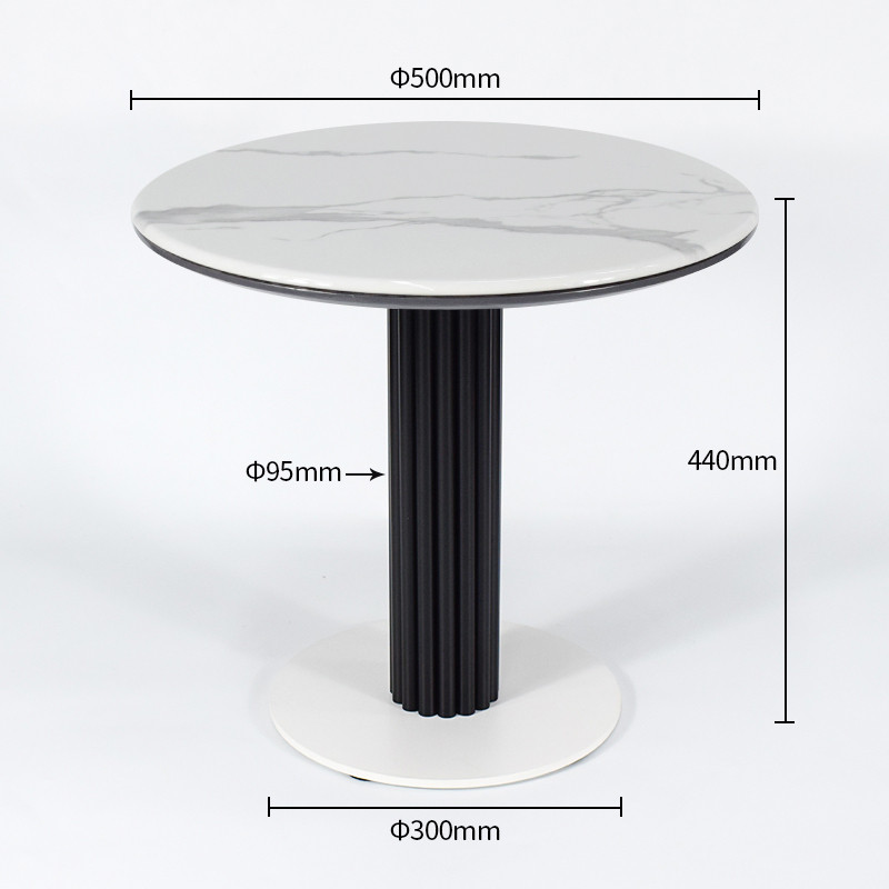 Commercial round Sintered Stone table Dimensions