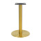 Luxury round white terrazzo dining table | stainless steel gold round base | AEONTI