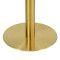 Luxury round white terrazzo dining table | stainless steel gold round base | AEONTI