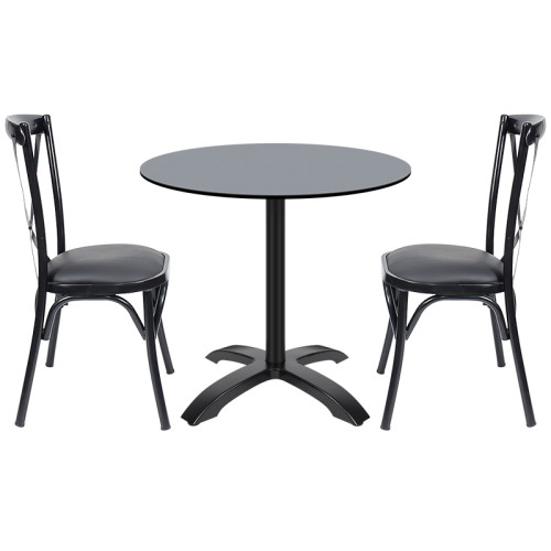 Commercial round dining table|Aluminum‑alloy 4‑prong table base|AEONTI