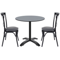 Commercial round dining table|Aluminum‑alloy 4‑prong table base|AEONTI