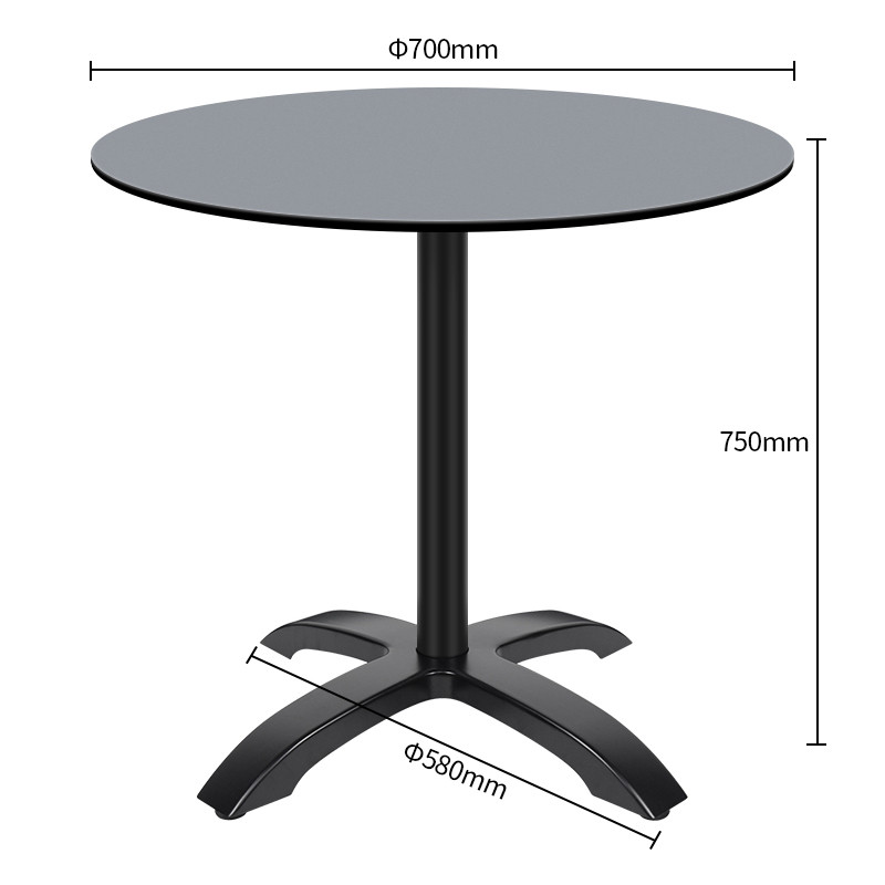 Commercial round dining table Dimensions