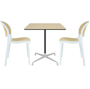 Commercial Square Dining Table Manufacturer  |  4 Star Aluminum Commercial Table