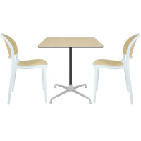 Commercial square dining table|4 star aluminum commercial table base|AEONTI