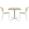 Commercial square dining table|4 star aluminum commercial table base|AEONTI