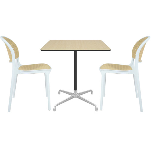 Commercial square dining table|4 star aluminum commercial table base|AEONTI