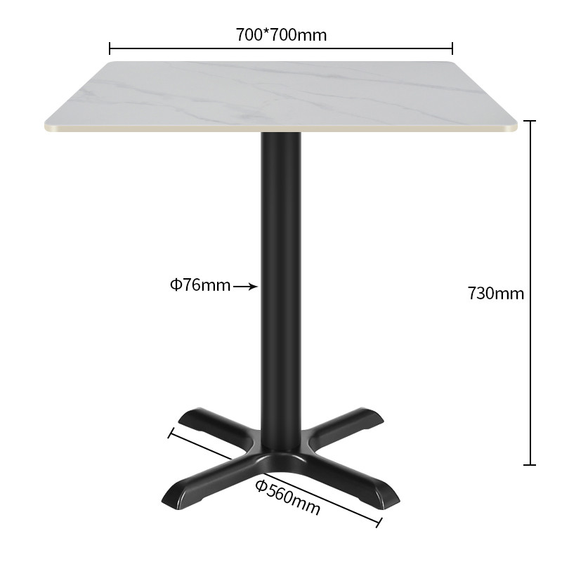 Commercial round Sintered Stone table Dimensions