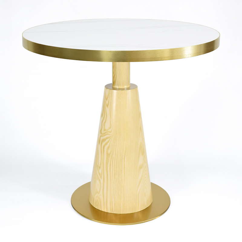 Commercial round Sintered Stone table Display