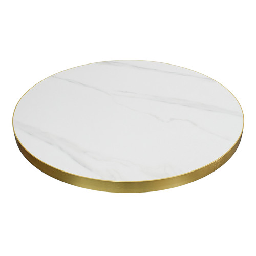 Commercial round Sintered Stone table   |   custom  commercial sintered stone  dining table