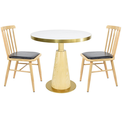 Commercial round Sintered Stone table   |   custom  commercial sintered stone  dining table