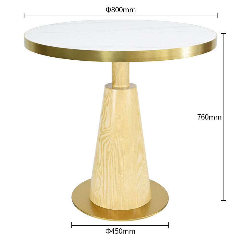 Commercial round Sintered Stone table Dimensions