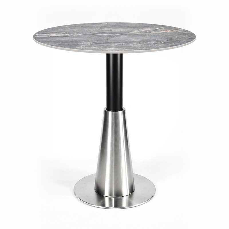 Commercial round Sintered Stone table Display