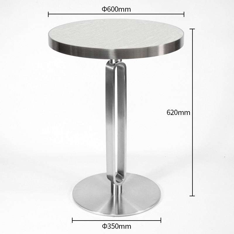 Commercial round Sintered Stone table Dimensions