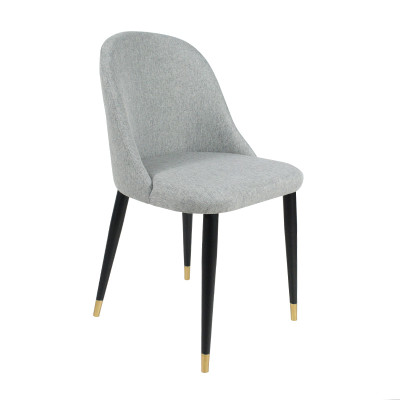 Boucle Upholstered Shell Chair | Luxury Curved Side Chair