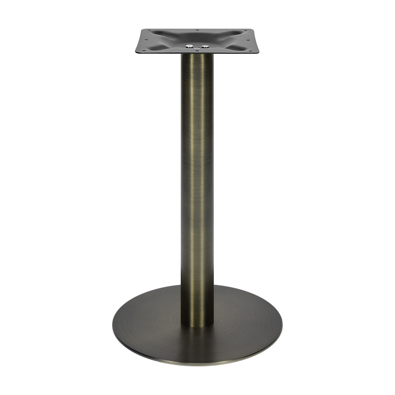 Cast iron restaurant table base with heavy cast plate