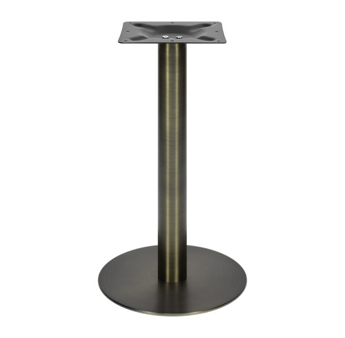 Metal table base manufacturer | Round Metal Table Base in Antique Brass Finish