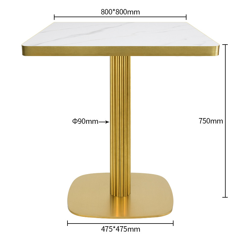 Commercial round Sintered Stone table Dimensions