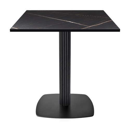 Square dining table manufacturer | Square Fluted Column Restaurant Table
