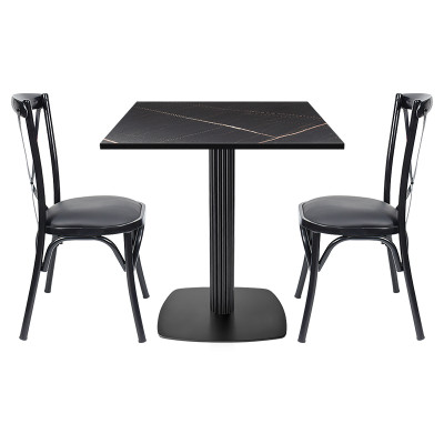 Square  Table Manufacturer |  Square Fluted Column Restaurant Table