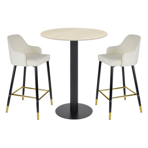 Commercial bar table manufacturer |  Round Bar Table With Fluted Column Base