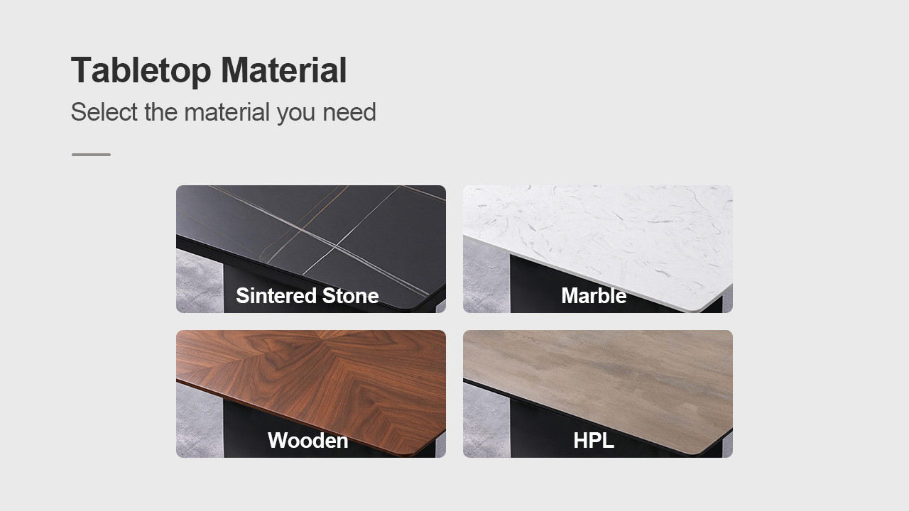 Refine by table top material and finish