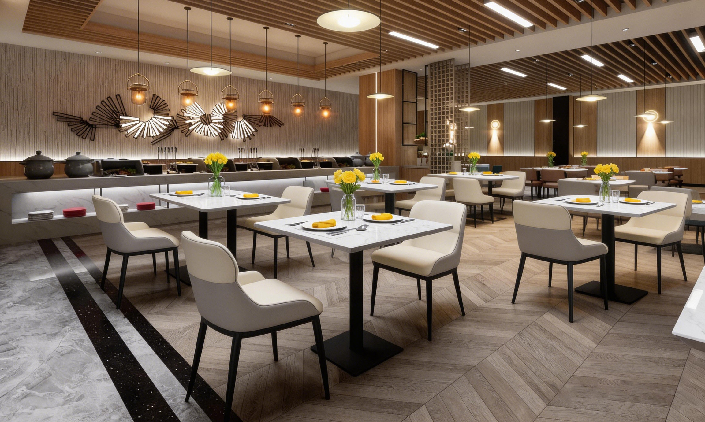 Café and fast casual dining tables