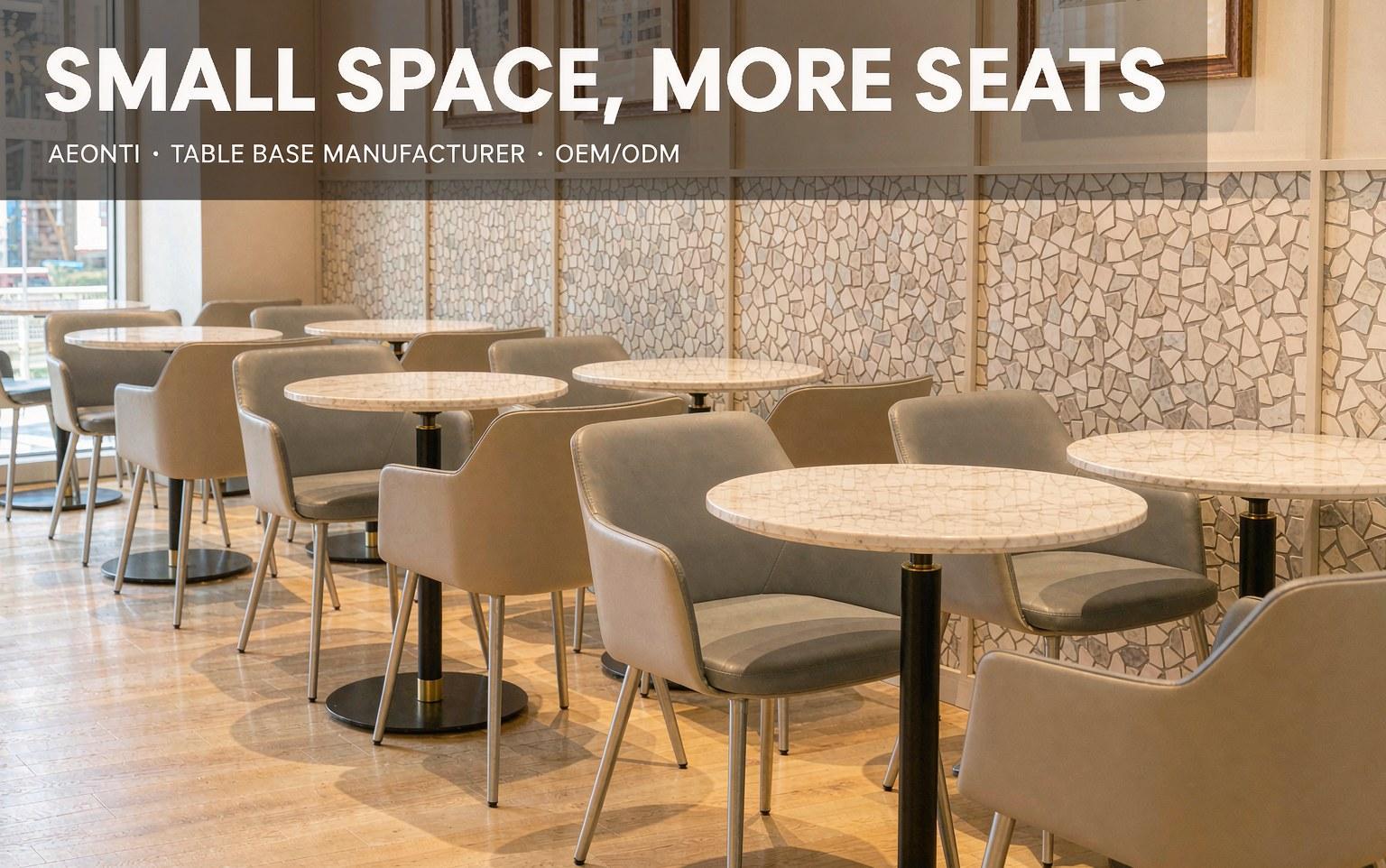 Commercial Table Bases for Small-Space Dining: How Base Design Affects Seating Capacity