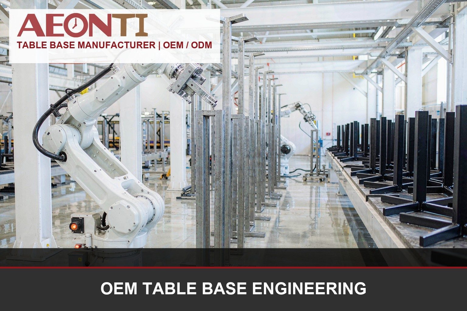 OEM factory production of metal table bases