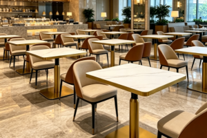 What is the most durable tabletop material for busy restaurants?