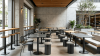 Melbourne Cafe's Adjustable-Height Table Legs Enable Flexible Indoor-Outdoor Dining