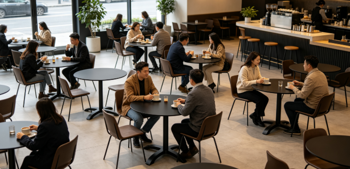 Applications of Commercial round dining table