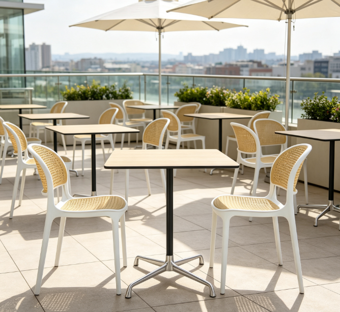Applications of Commercial square dining table
