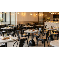 Commercial round restaurant table|wholesale commercial round dining table|AEONTI