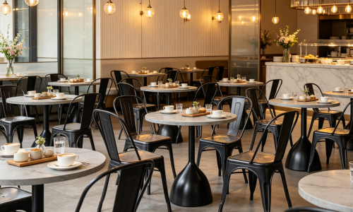Commercial round restaurant table|wholesale commercial round dining table|AEONTI