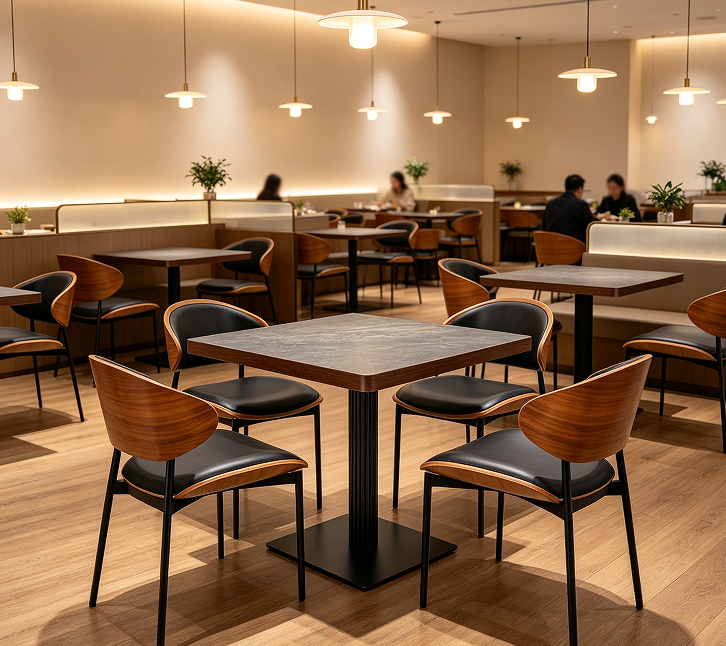 Applications of sintered stone restaurant table