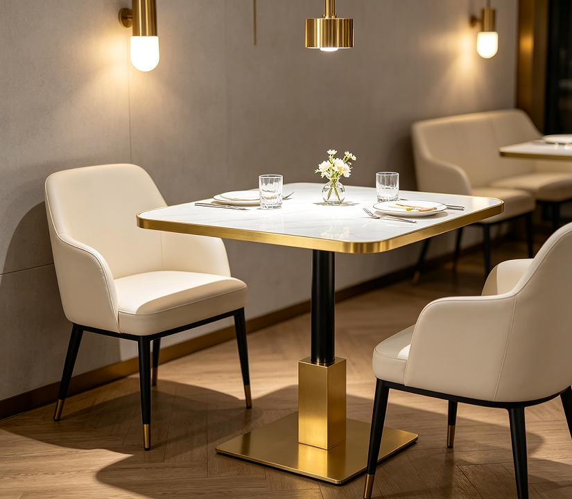 Luxury  cafe table for restaurant