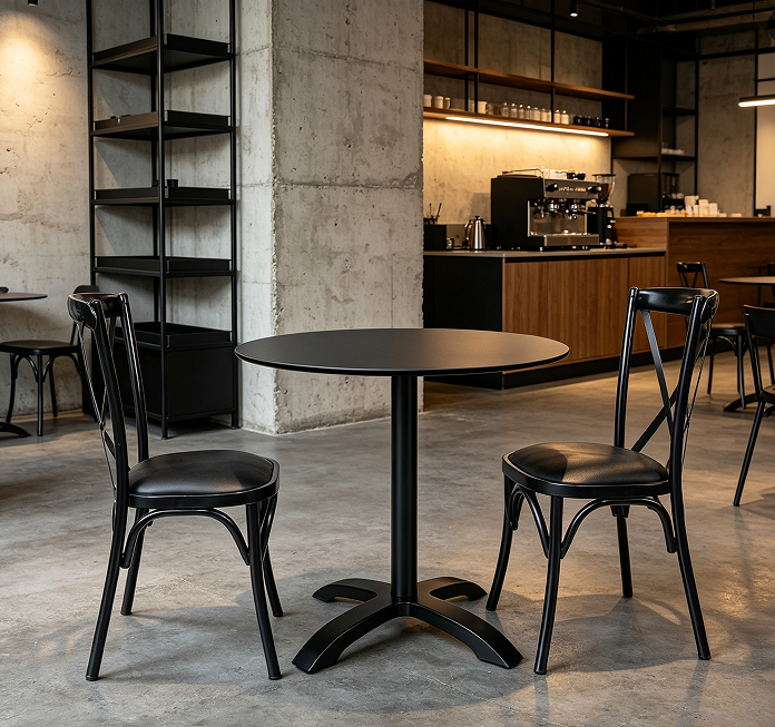 Industrial commercial dining table