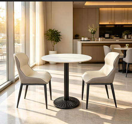 Luxury minimalist cafe dining set