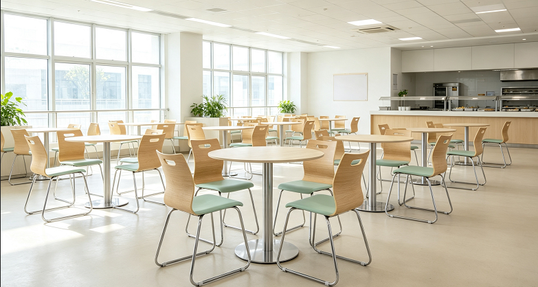 Commercial cafe dining table chair set