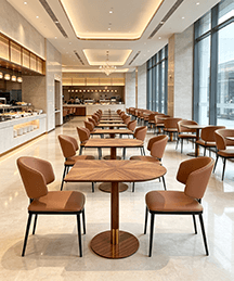 D-shaped and half-circle tables