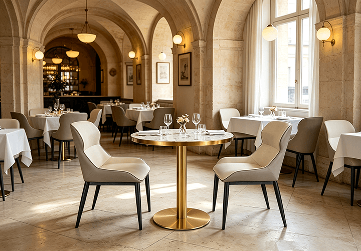 Luxury round  table for commercial restaurant