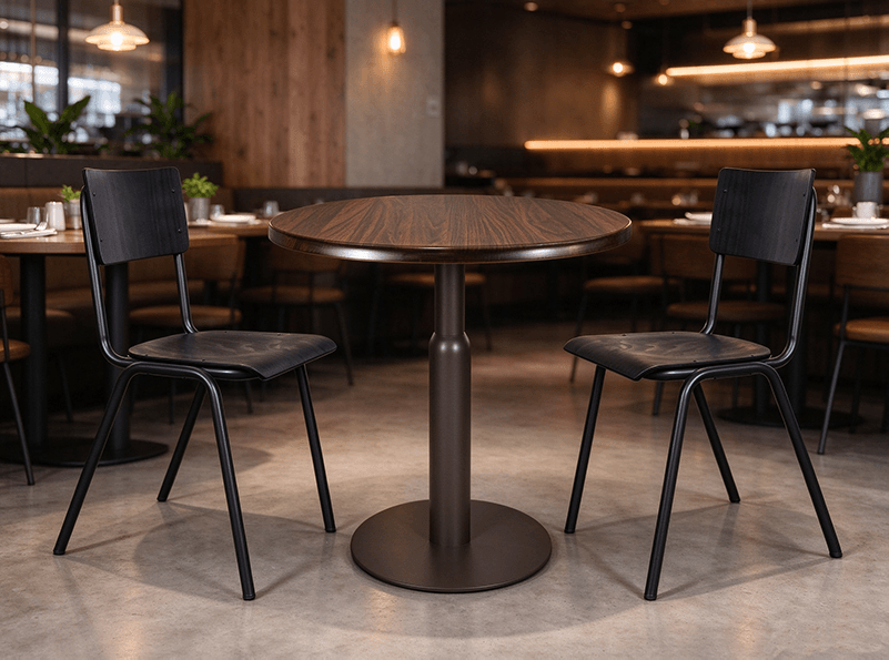 A configured commercial dining table from AEONTI online configurator