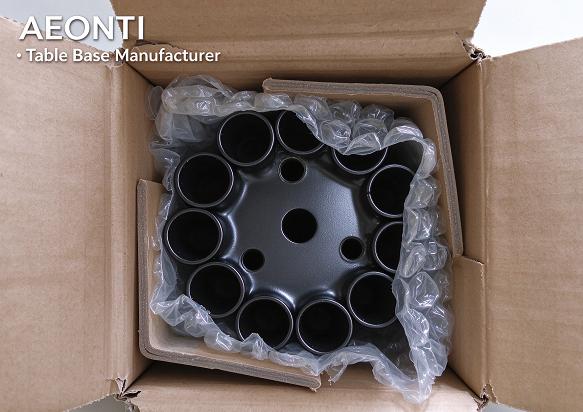 Commercial table base export carton packing structure - AEONTI table base manufacturer