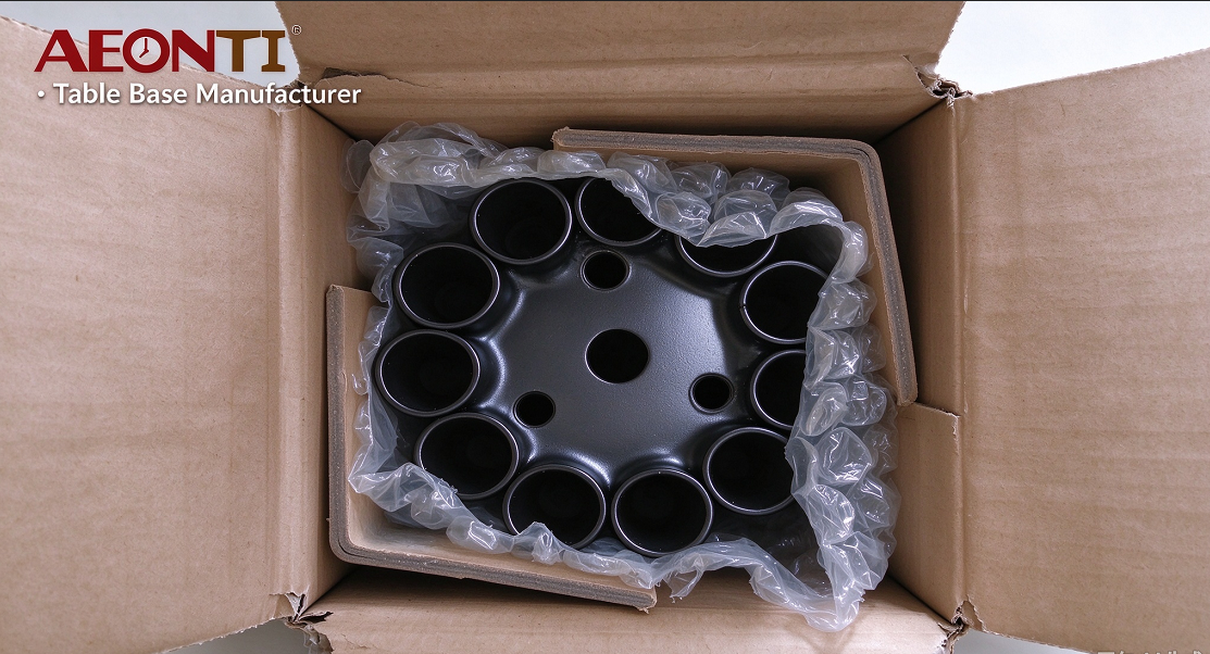 Commercial table base export carton packing structure - AEONTI table base manufacturer