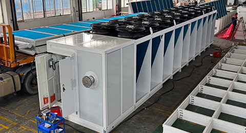 Containers in the factory before shipment