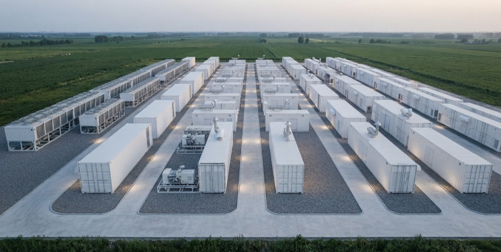 Aerial view of a containerized deployment