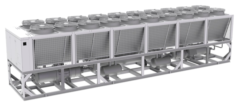 CoolBase 1080A/W cooling station with multi-fan heat rejection array, outdoor-rated