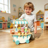 Custom Wooden Ice Cream Cart Toy for Kids, Pretend Play Food Truck for Toddlers