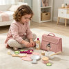 Custom Wooden Pretend SPA set for Girls,Beauty Role Play Kit with Carry Case
