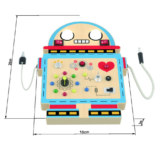 Custom Robot Wooden Busy Board for Toddlers,Montessori Sensory Activity Panel